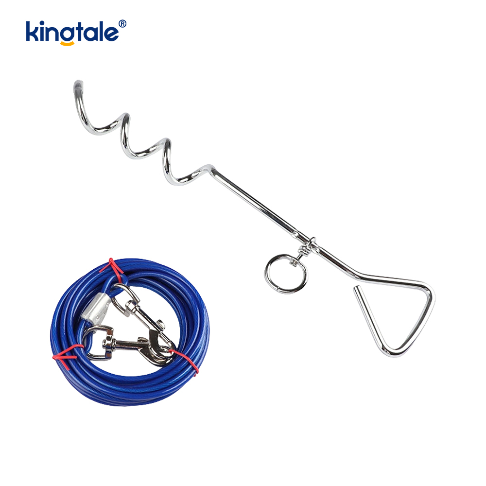 Kabel Pengikat Anjing dan Pancang dengan Pemegang Lembut