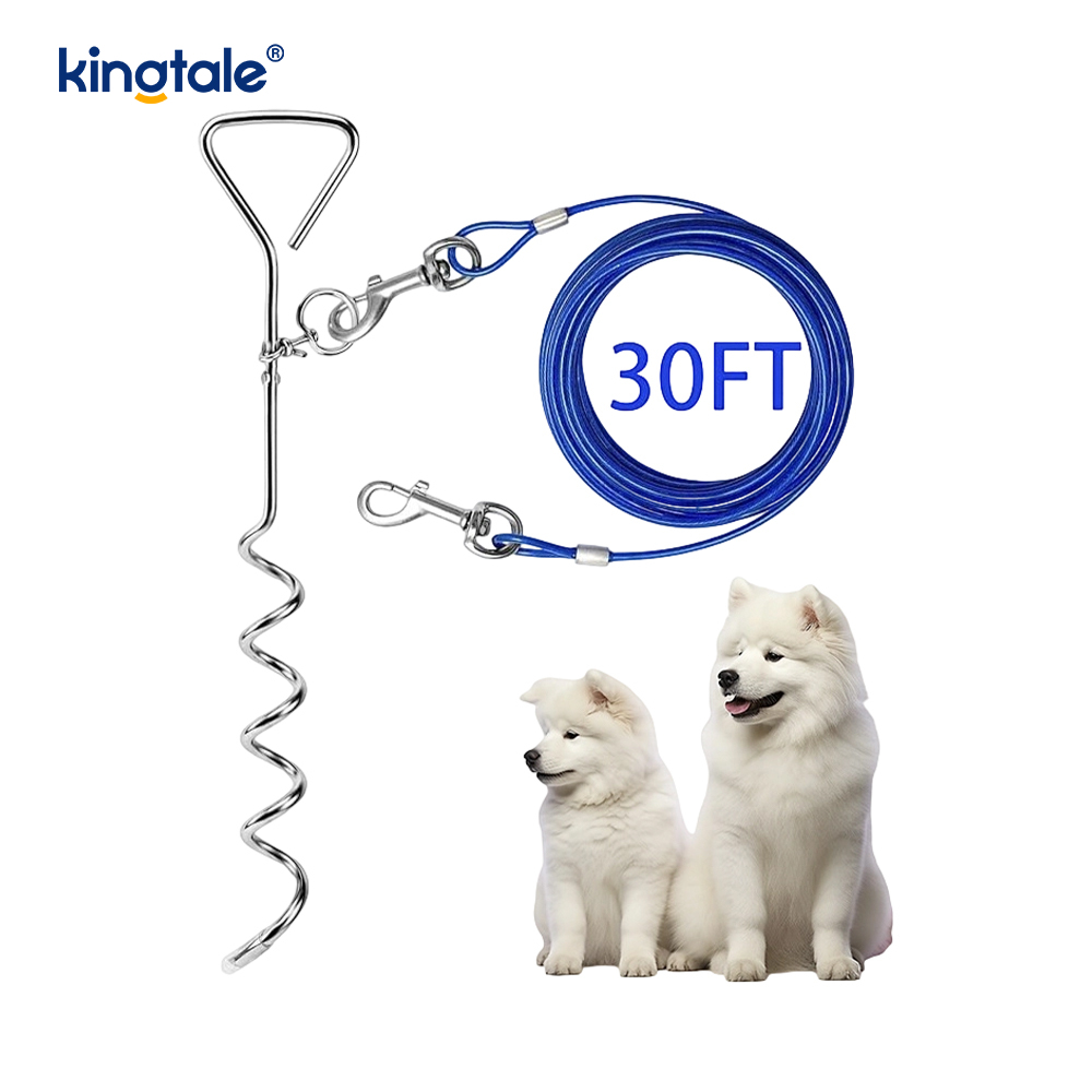 Kabel Ikat Anjing dan Pancang Tali & Rantai Luar 30 kaki