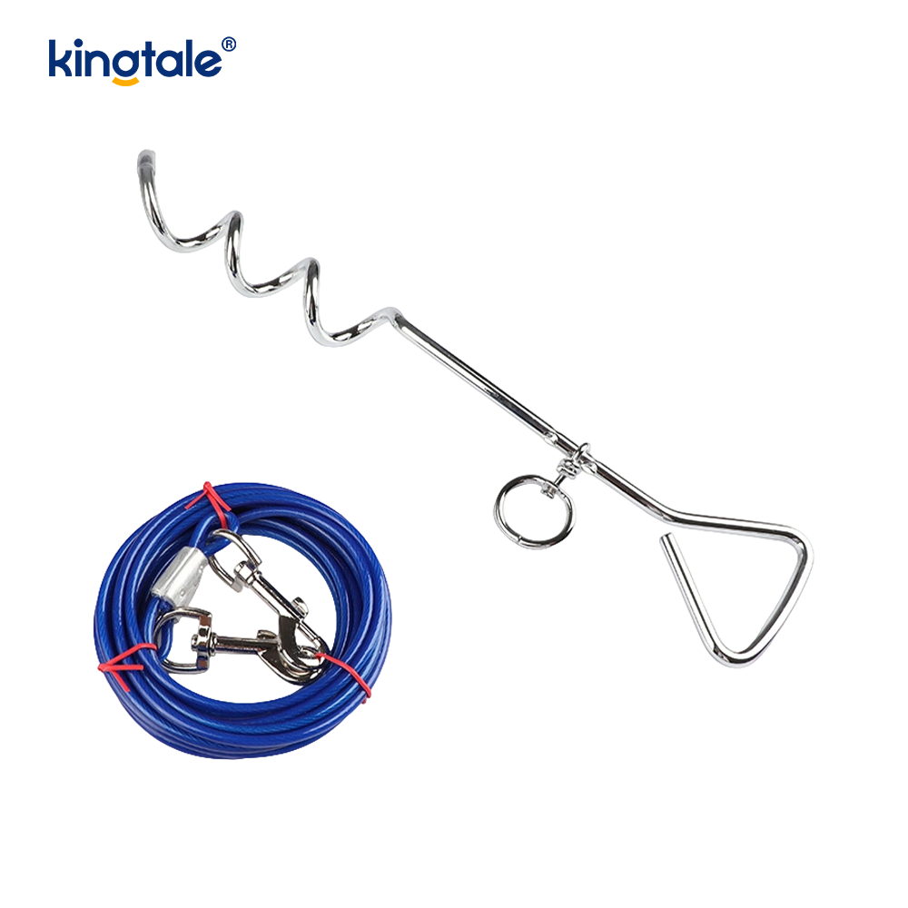 Kabel Pengikat Anjing dan Pancang dengan Pemegang Lembut