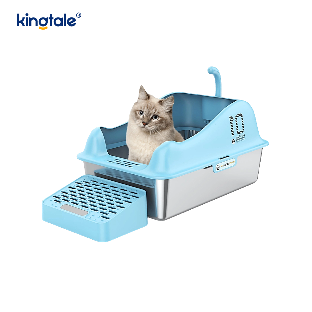 Kotak Sampah Kucing Keluli Tahan Karat Dengan Pedal Kaki Kuali Sampah Logam Bersisi Tinggi, Tidak Sekali-kali Kotak Sampah Kucing Keluli Tahan Karat Dengan Pedal Kaki Kuali Sampah Logam Bersisi Tinggi, Tidak Sekali-kali