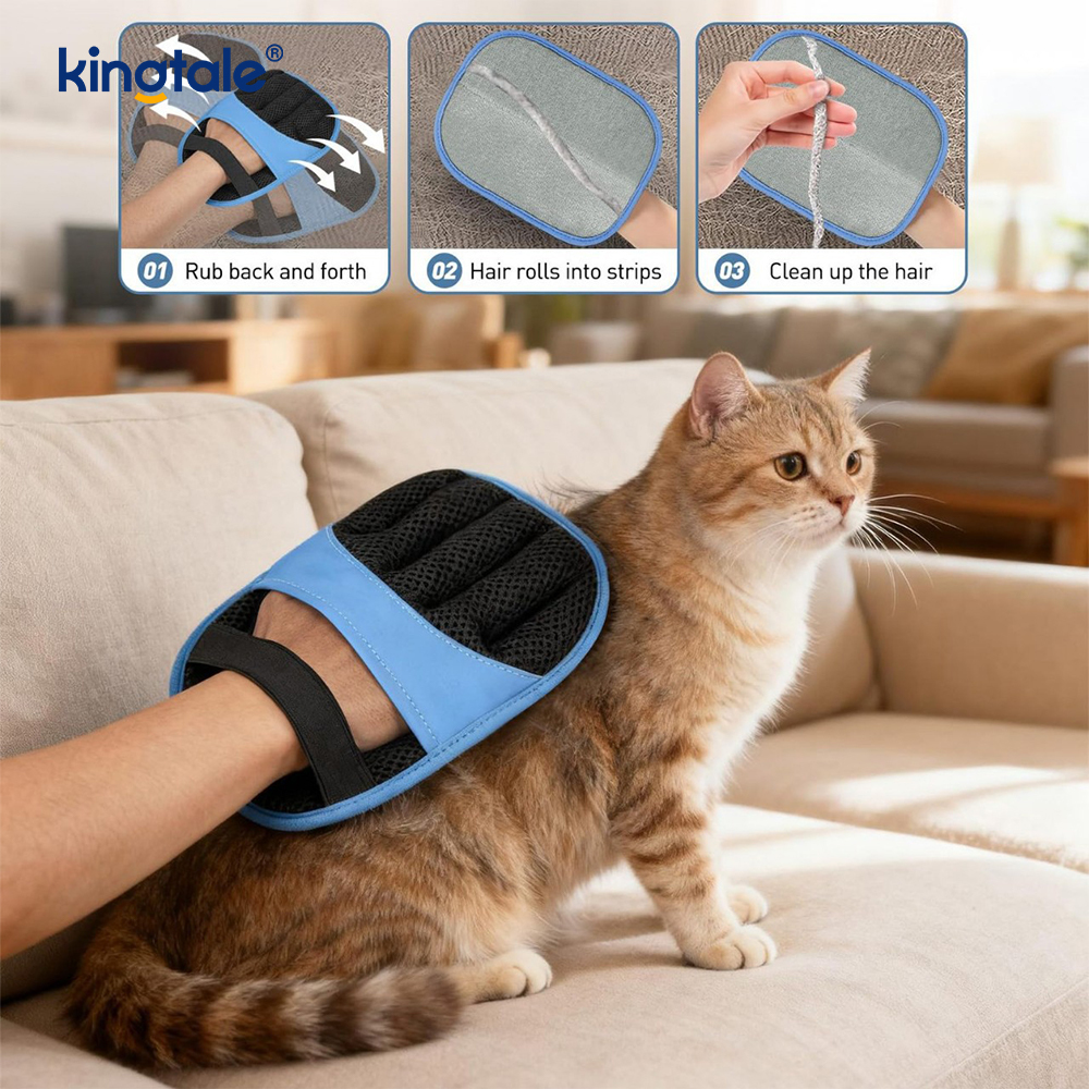 Sarung Tangan Penyingkiran Bulu Binatang Berus Ajaib Sarung Tangan Elektrostatik Untuk Anjing & Kucing Sarung Tangan Penyingkiran Bulu Binatang Berus Ajaib Sarung Tangan Elektrostatik Untuk Anjing & Kucing