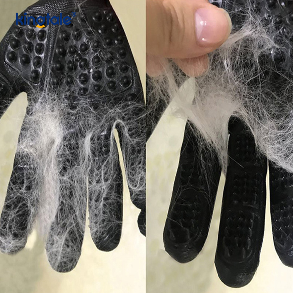 Sarung Tangan Penanggal Bulu Haiwan Peliharaan Lembut Sarung Tangan Dandanan Haiwan Kesayangan Berus Deshedding Sarung Tangan