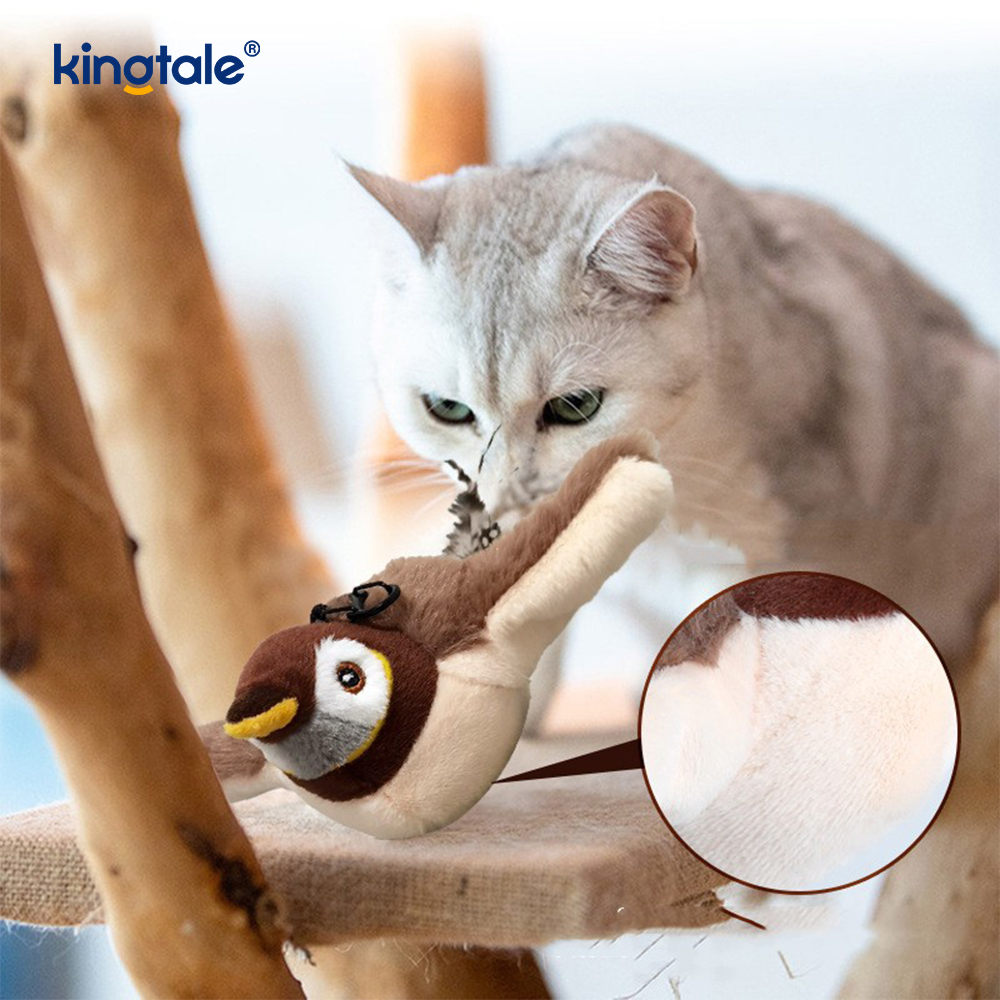 Mainan Mewah Binatang Sparrow Simulasi Untuk Semua Baka Mainan Kucing Kicker Catnip Sparrow