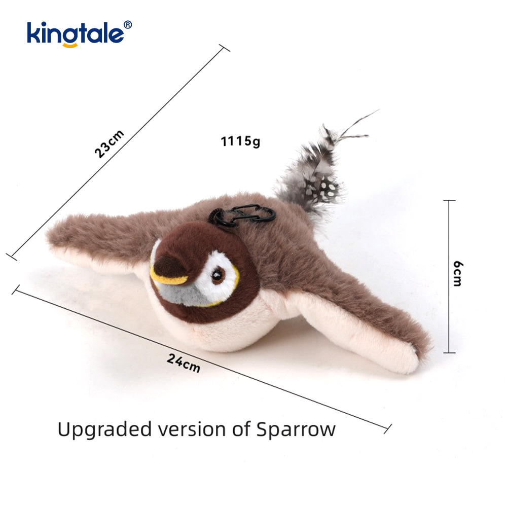 Mainan Mewah Binatang Sparrow Simulasi Untuk Semua Baka Mainan Kucing Kicker Catnip Sparrow