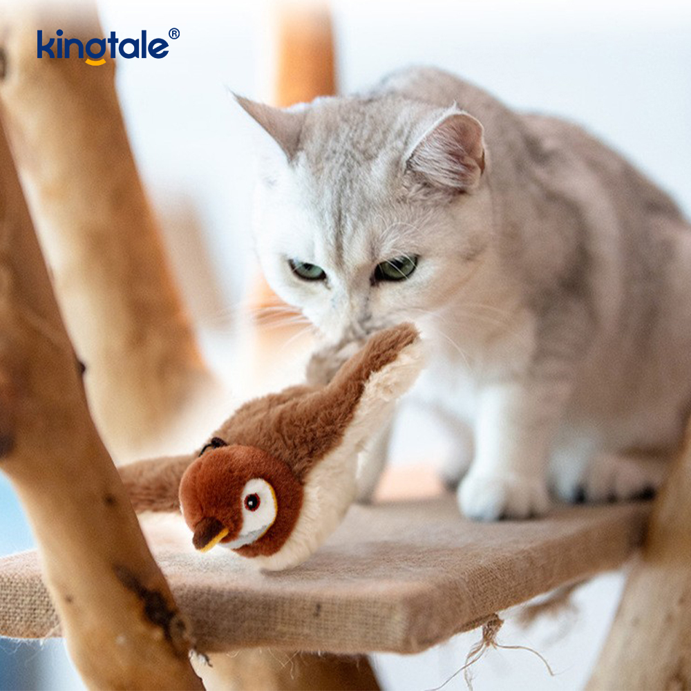 Mainan Mewah Binatang Sparrow Simulasi Untuk Semua Baka Mainan Kucing Kicker Catnip Sparrow