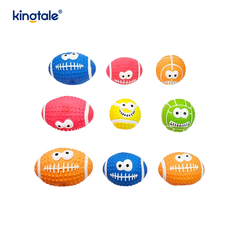 Lateks Mainan Haiwan Bunyi Smiley Face Ball Dalaman Dan Luaran