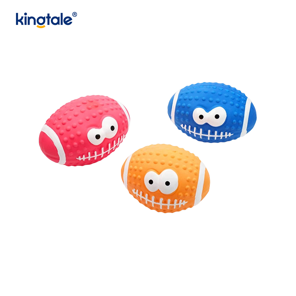 Lateks Mainan Haiwan Bunyi Smiley Face Ball Dalaman Dan Luaran