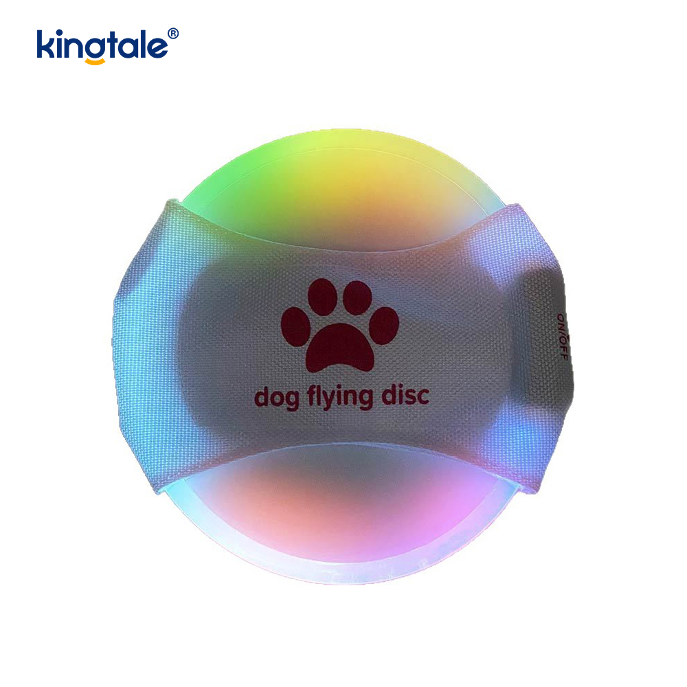 Binatang Menyalakan Frisbee Keterlihatan Tinggi Bercahaya Latihan Binatang Melontar Bermain Untuk Bersenam