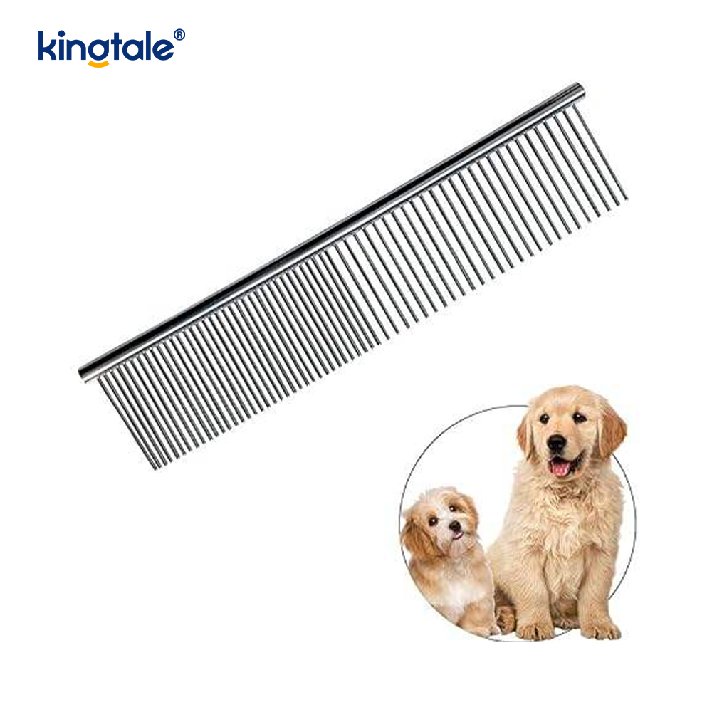 Sikat Dandanan Keluli Tahan Karat Sisir Anjing Untuk Dandanan, Sikat Kucing Logam Untuk Menghilangkan Kusut Dan Simpul