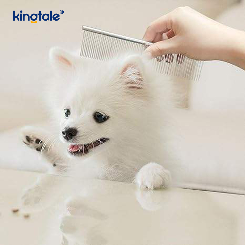 Sikat Dandanan Keluli Tahan Karat Sisir Anjing Untuk Dandanan, Sikat Kucing Logam Untuk Menghilangkan Kusut Dan Simpul