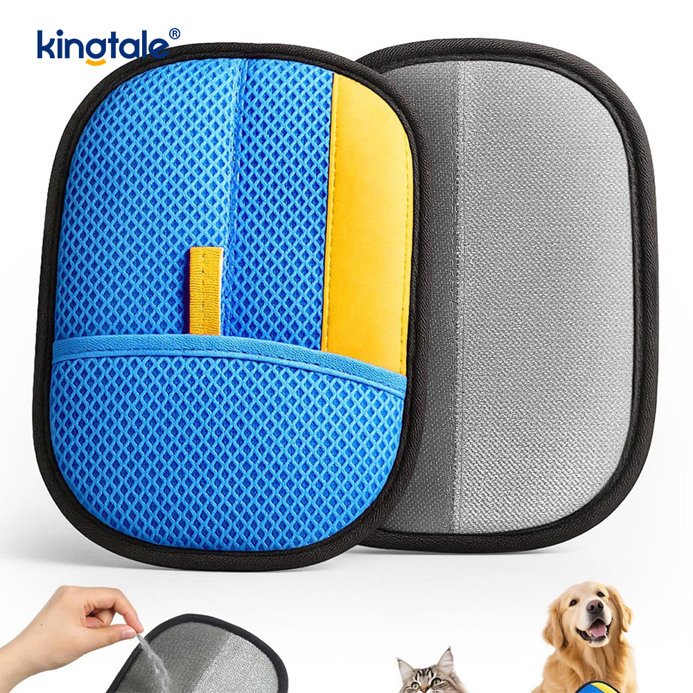 Sarung Tangan Penyingkiran Bulu Haiwan Peliharaan Untuk Kucing & Anjing Sarung Tangan Penyingkiran Bulu Haiwan Elektrostatik Lima Jari Baru Baru Pro