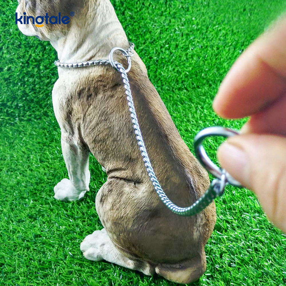 Kolar Rantai Anjing Ular Logam Tembaga Tulen Untuk Anjing Kecil & Sederhana