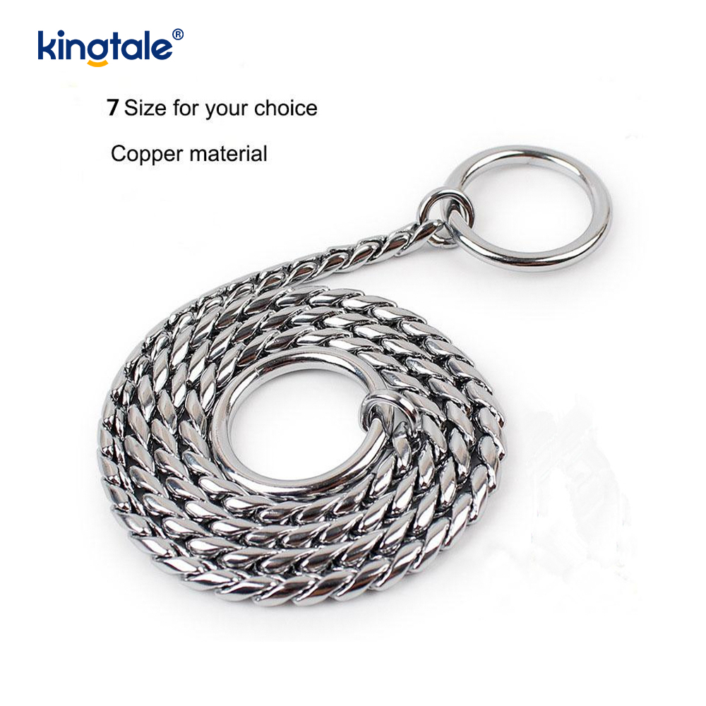 Kolar Rantai Anjing Ular Logam Tembaga Tulen Untuk Anjing Kecil & Sederhana