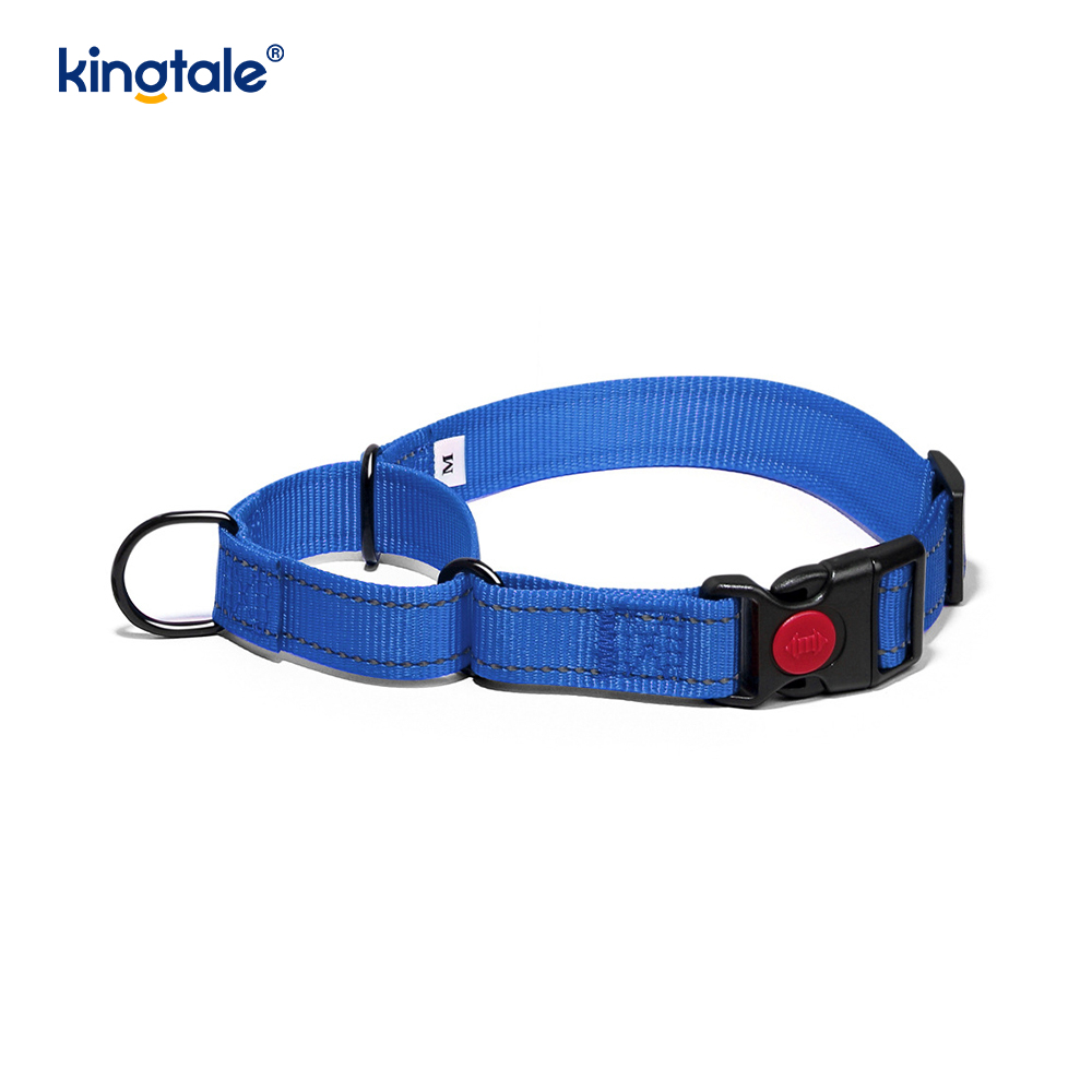 Tiada Tarik Reflektif Kolar Anjing Martingale Nylon Boleh Laras Untuk Anjing S M A L L