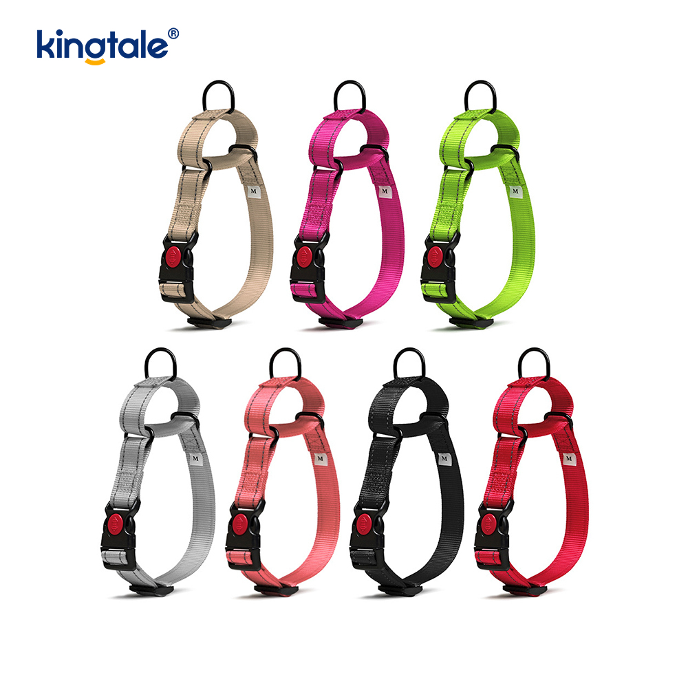 Tiada Tarik Reflektif Kolar Anjing Martingale Nylon Boleh Laras Untuk Anjing S M A L L