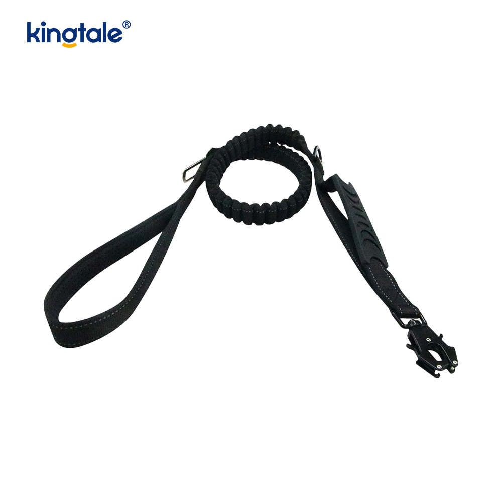 Reflektif Tanpa Tarik Tugas Berat Taktikal Kolar Anjing Tali Bungee Lead