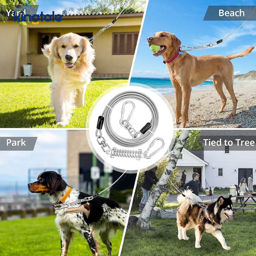 Kabel Pengikat Anjing Tali Latihan Anjing Berlindung Spring Spring Reflektif