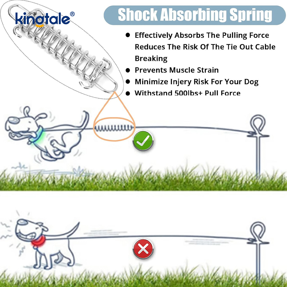 Kabel Pengikat Anjing Tali Latihan Anjing Berlindung Spring Spring Reflektif