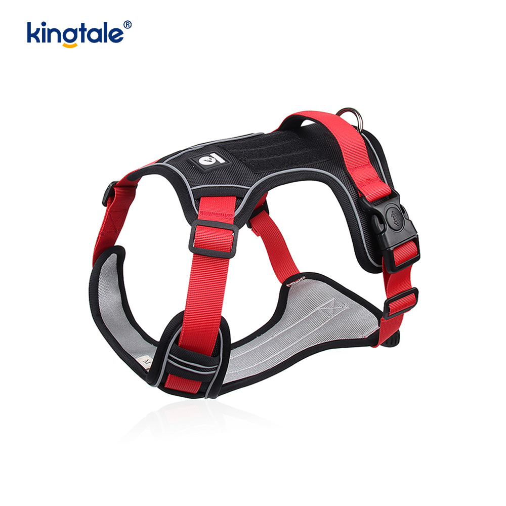 Nylon Rivet Reflektif Boleh Laras Breathable Sport Dog Pet Harness
