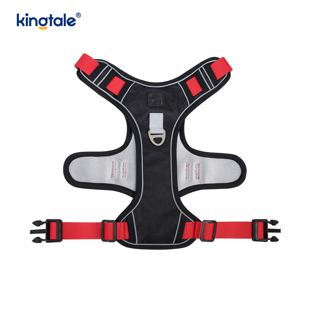 Nylon Rivet Reflektif Boleh Laras Breathable Sport Dog Pet Harness