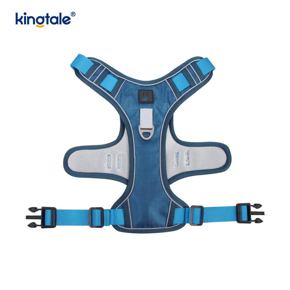 Nylon Rivet Reflektif Boleh Laras Breathable Sport Dog Pet Harness