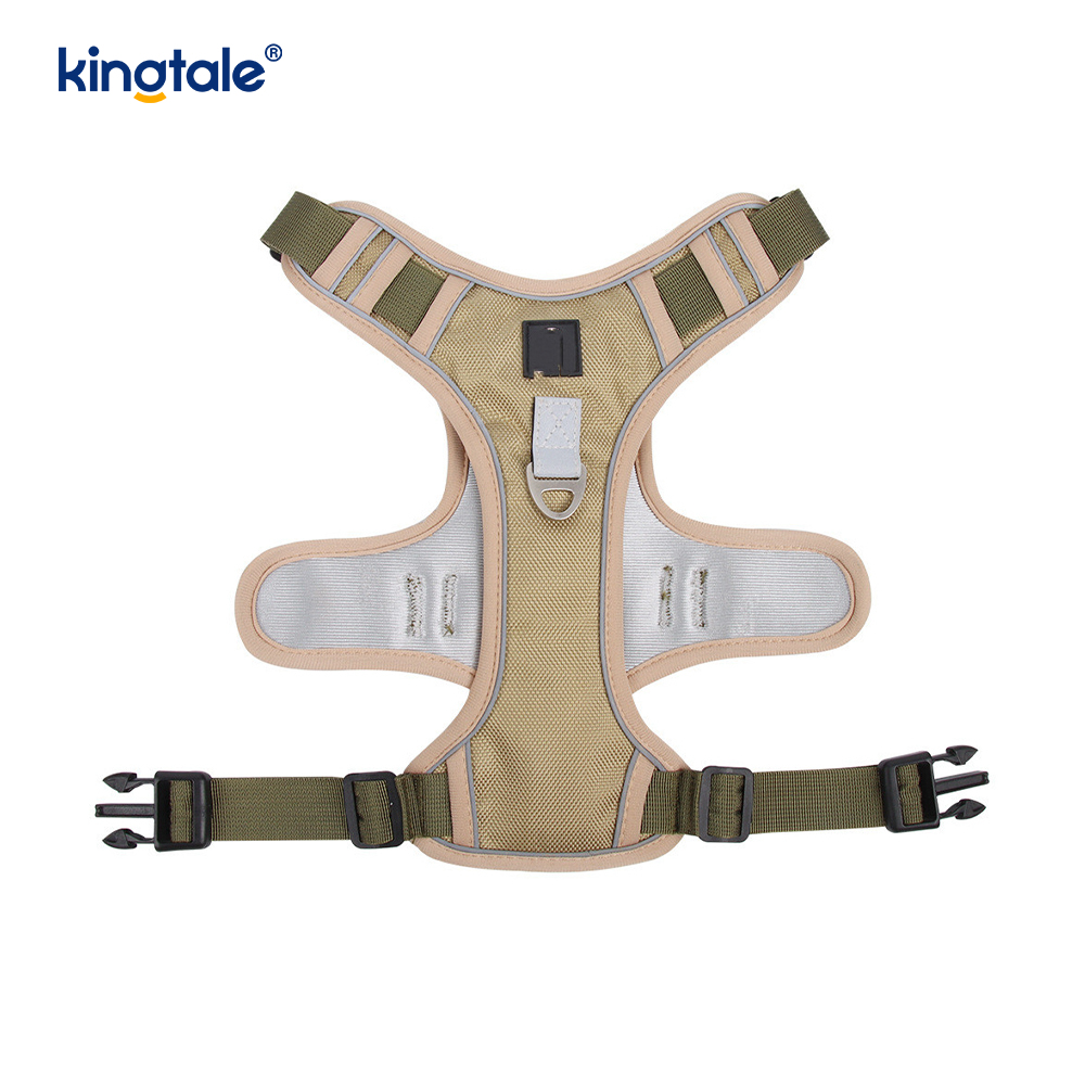 Nylon Rivet Reflektif Boleh Laras Breathable Sport Dog Pet Harness