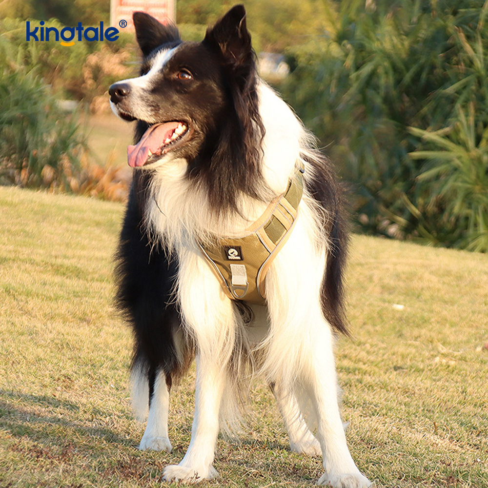 Nylon Rivet Reflektif Boleh Laras Breathable Sport Dog Pet Harness