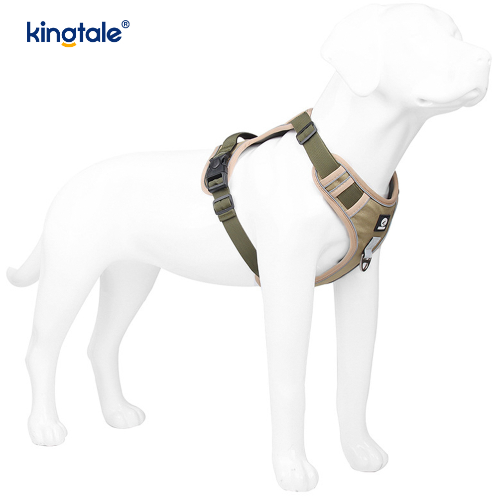 Nylon Rivet Reflektif Boleh Laras Breathable Sport Dog Pet Harness