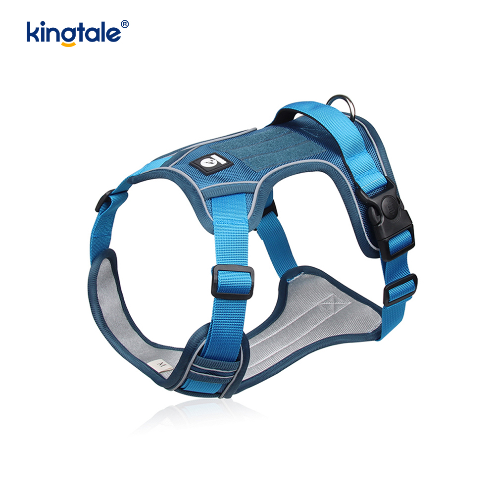 Nylon Rivet Reflektif Boleh Laras Bernafas Sport Harness Dengan Tali Anjing