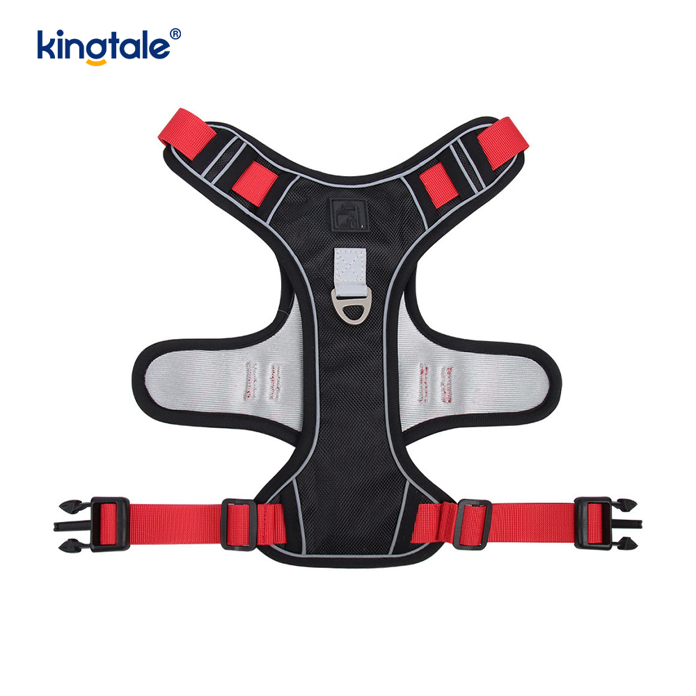 Nylon Rivet Reflektif Boleh Laras Bernafas Sport Harness Dengan Tali Anjing