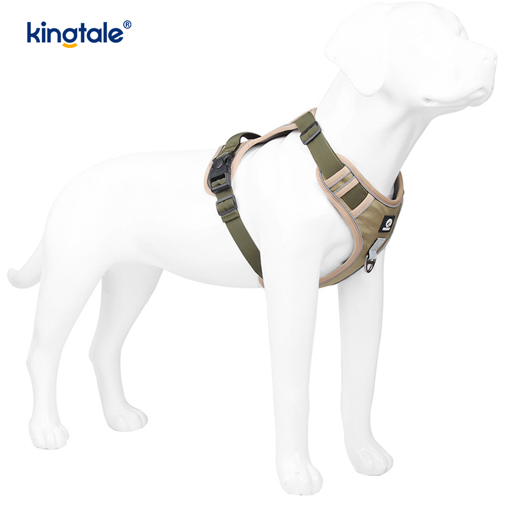 Nylon Rivet Reflektif Boleh Laras Bernafas Sport Harness Dengan Tali Anjing