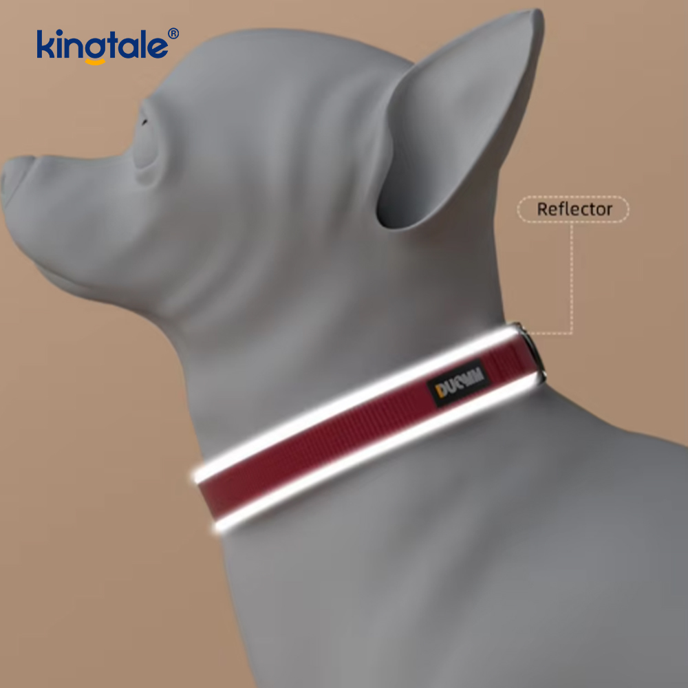 Poliester boleh laras Pet Dog Cat Puppy Safe Flashing Collars