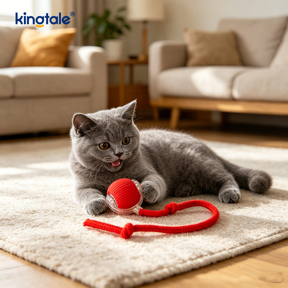 Bola Mainan Kucing Automatik Dengan Pengelakan Halangan Automatik