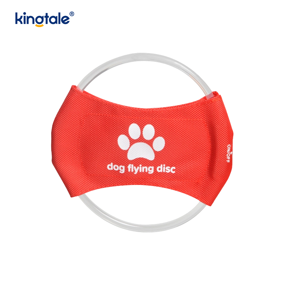 Mainan Latihan Anjing Frisbee Binatang Yang Boleh Dicas semula Lampu LED