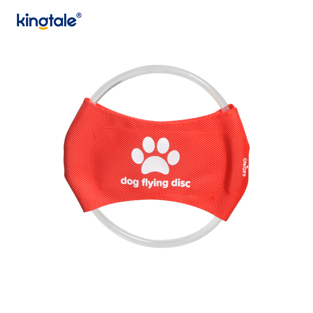 Mainan Latihan Anjing Frisbee Binatang Yang Boleh Dicas semula Lampu LED