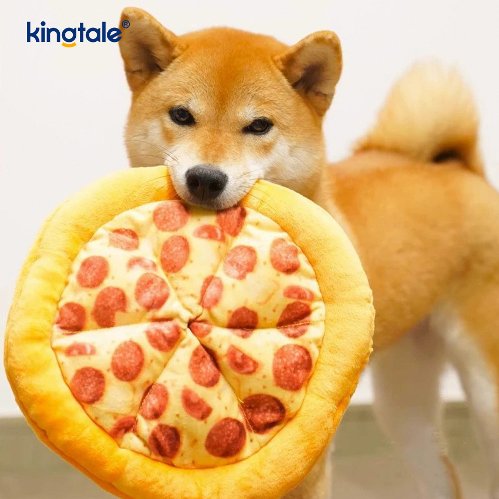 Mainan Kunyah Berderit yang Seronok untuk Haiwan Peliharaan — Pizza & Donut
