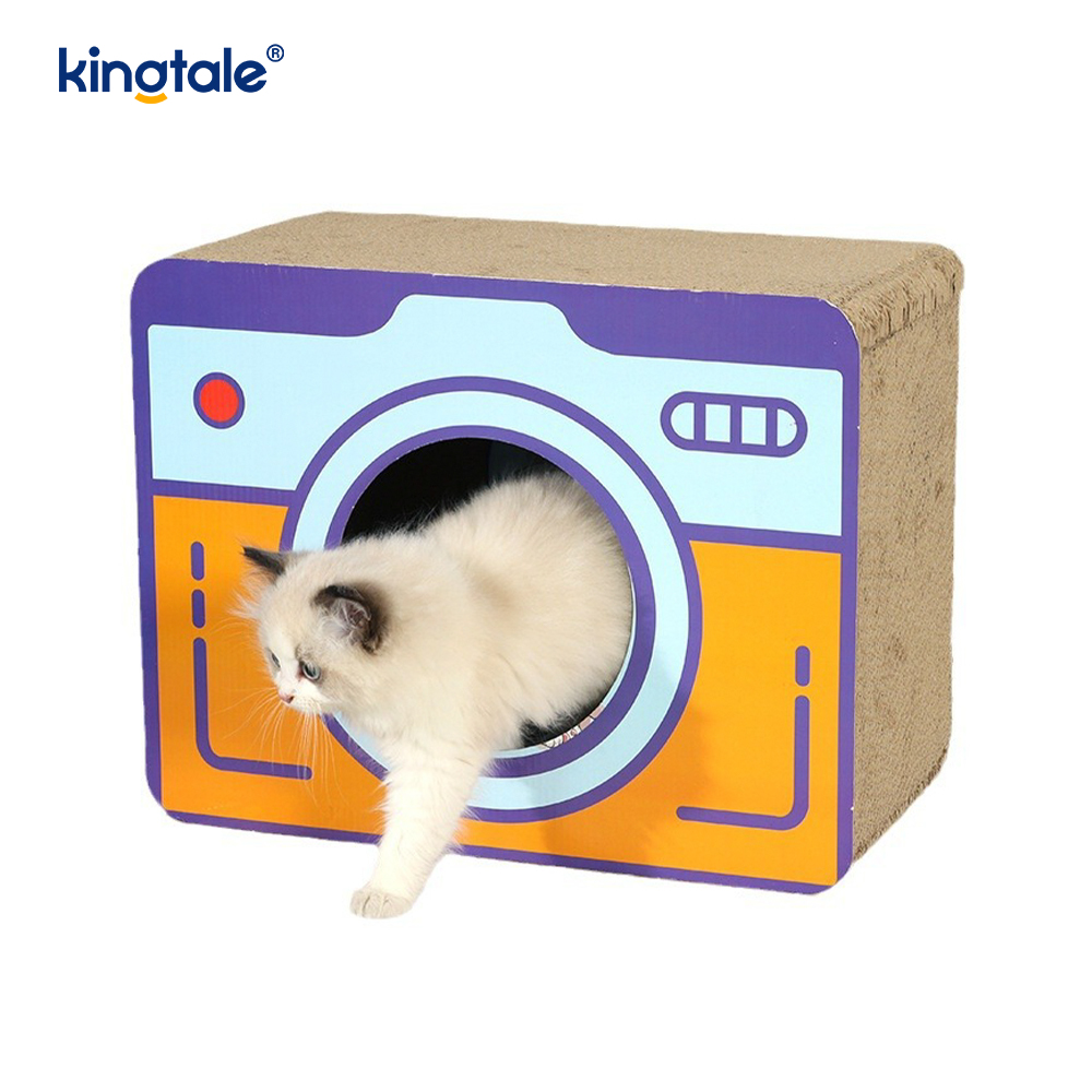 Papan Kertas Beralun Cat Scratcher Mainan Dalaman dengan Catnip