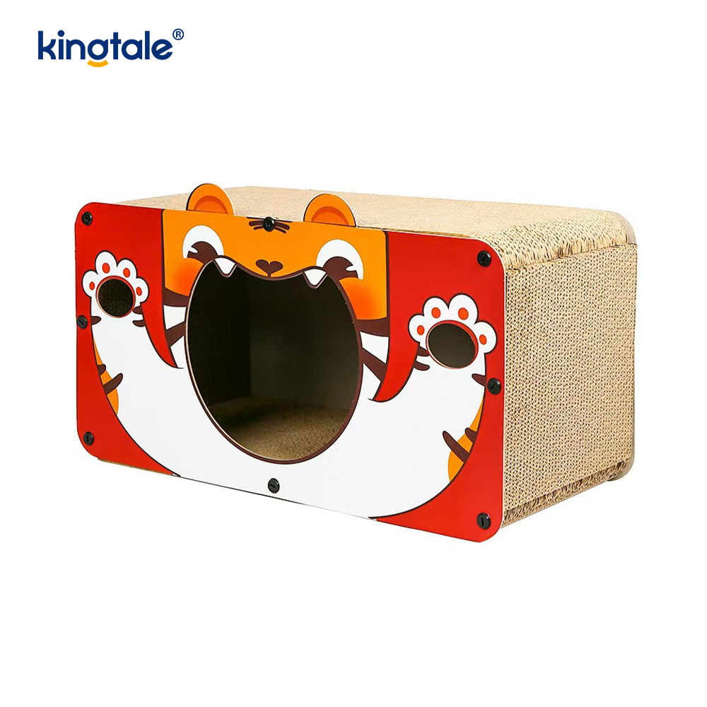 Papan Kertas Beralun Cat Scratcher Mainan Dalaman dengan Catnip