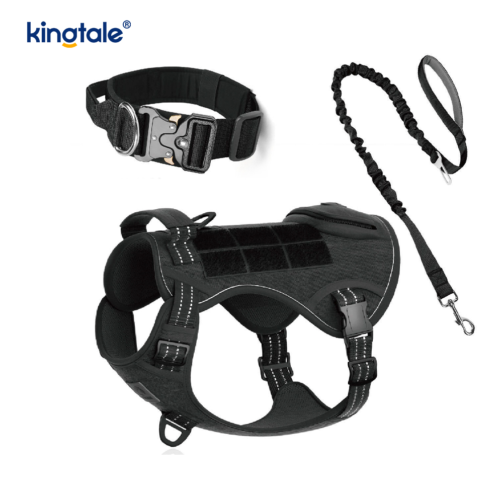 Latihan Nylon Tanpa Tarik Kolar Anjing Tali Tali Set dengan Kawalan