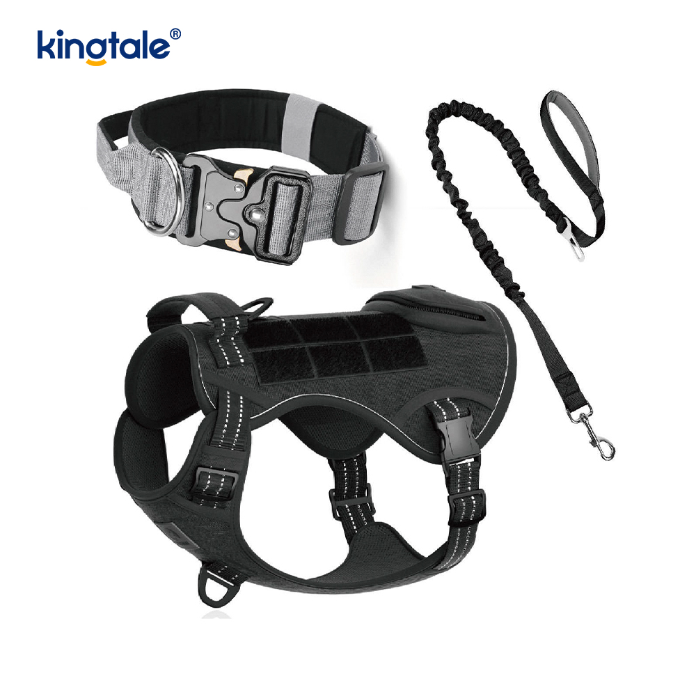 Latihan Nylon Tanpa Tarik Kolar Anjing Tali Tali Set dengan Kawalan