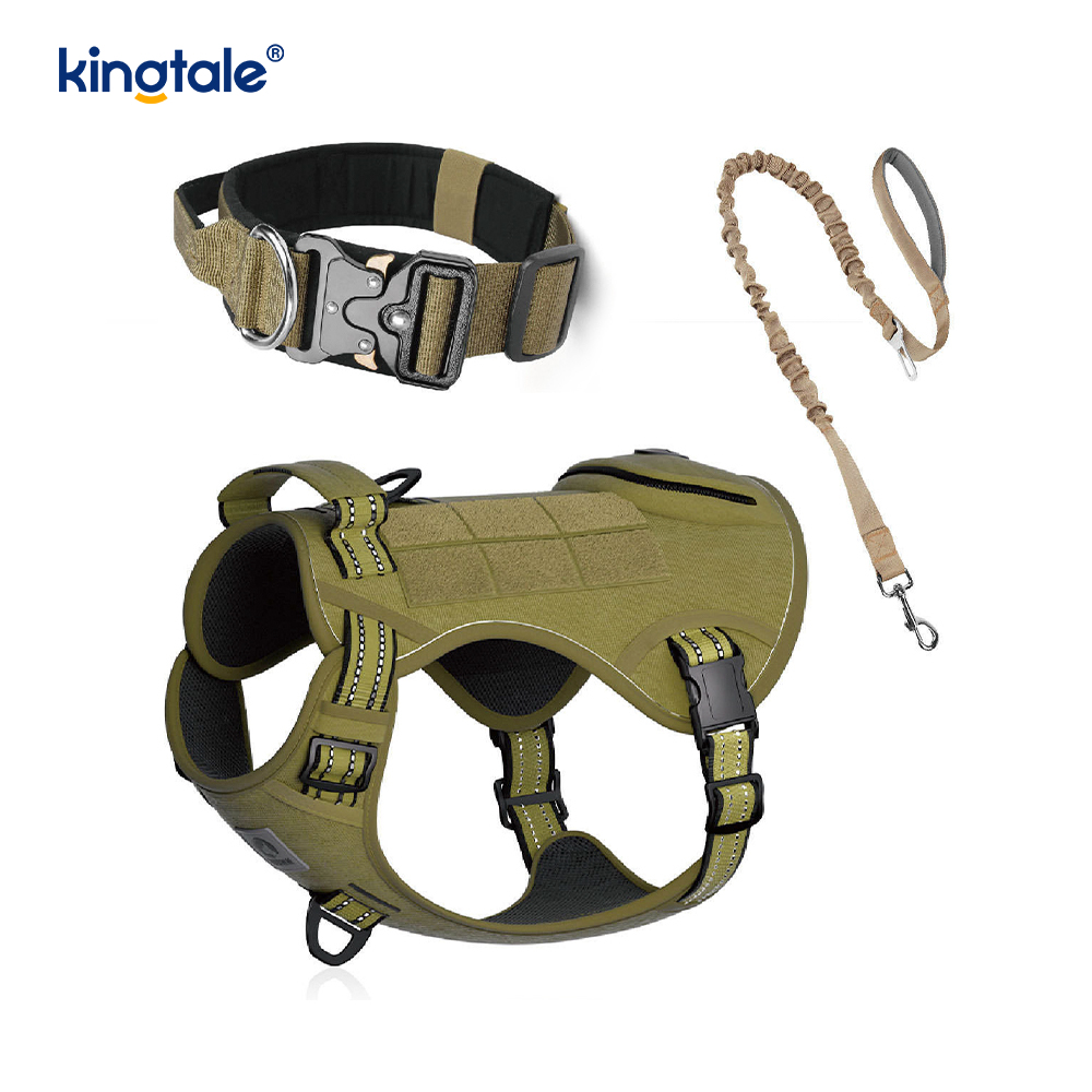 Latihan Nylon Tanpa Tarik Kolar Anjing Tali Tali Set dengan Kawalan