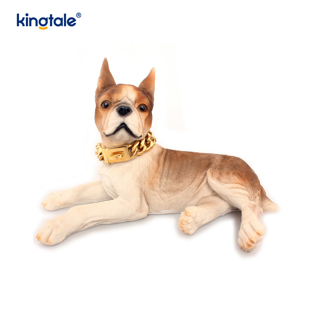 Fesyen Bersalut Keluli Tahan Karat Pet Cuban Link Dog Choke Rantai Kolar